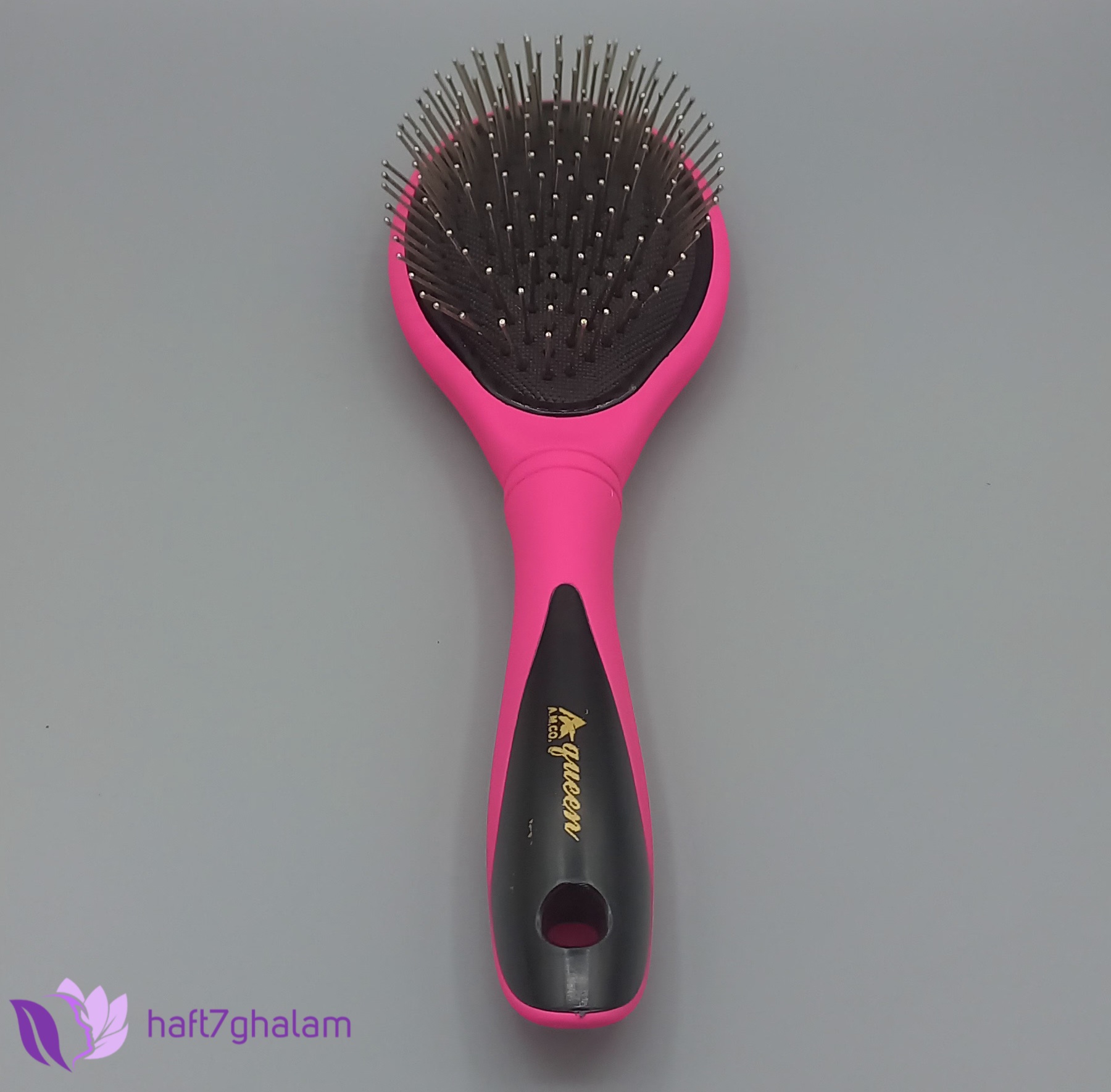 برس مو کوئین رنگ صورتی کد۰۲