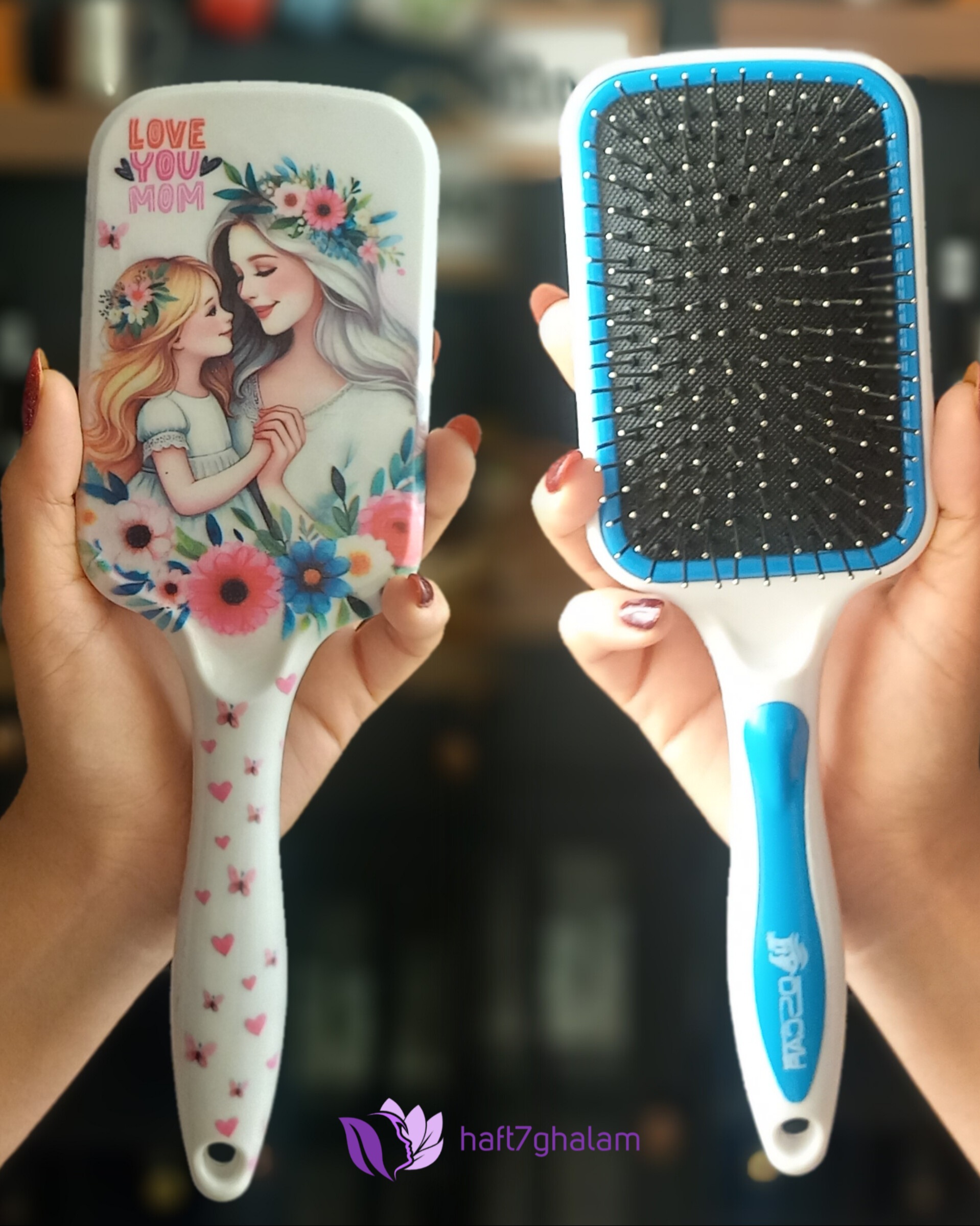 برس مو اسکار گرافیکی مدل ilove mom