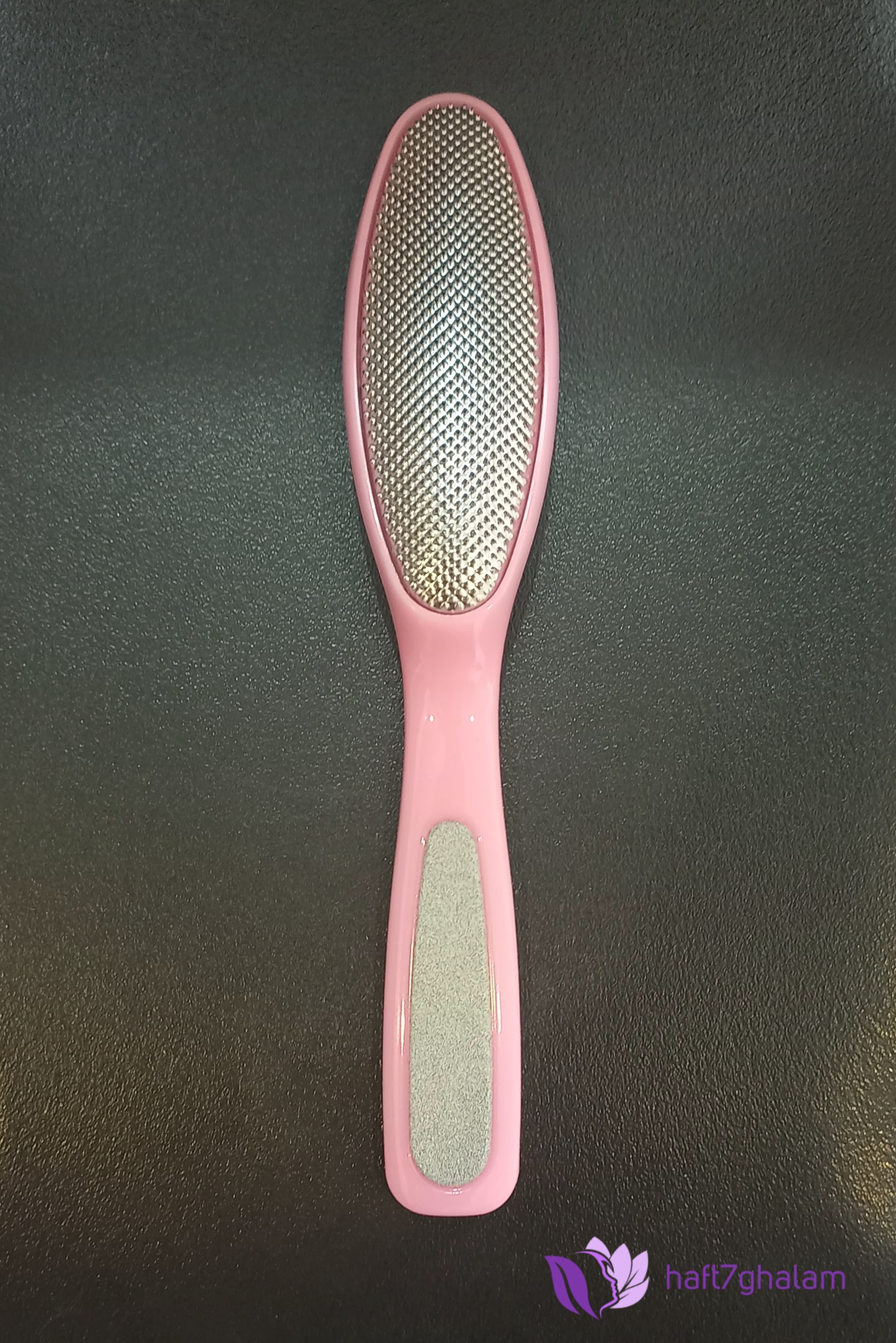 رنده و سوهان کف پا بیضی رنگ صورتی